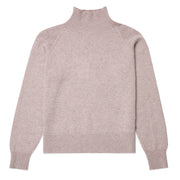Sunspel Womens Funnel Neck Jumper Pale Pink Twist - Parasol Store