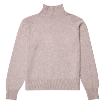 Sunspel Womens Funnel Neck Jumper Pale Pink Twist - Parasol Store