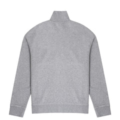 Sunspel Womens Half Zip Loopback Sweatshirt Grey Melange - Parasol Store
