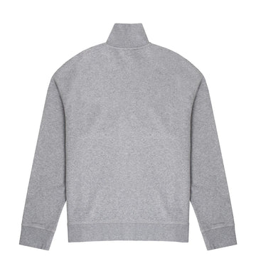 Sunspel Womens Half Zip Loopback Sweatshirt Grey Melange - Parasol Store