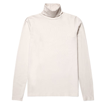 Sunspel Womens L/S Roll Neck Top Ecru - Parasol Store