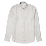 Sunspel Womens L/S Shirt Oatmeal Melange Linen Sunspel