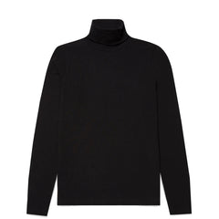 Sunspel Womens L/S Roll Neck Top Black - Parasol Store