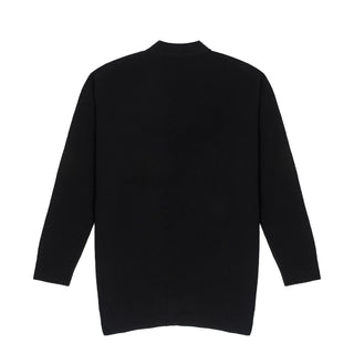 Sunspel Womens Lambswool Cardigan Black - Parasol Store