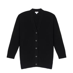 Sunspel Womens Lambswool Cardigan Black - Parasol Store