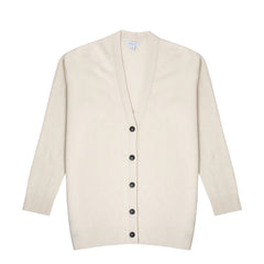 Sunspel Womens Lambswool Cardigan Ecru - Parasol Store