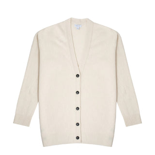 Sunspel Womens Lambswool Cardigan Ecru - Parasol Store