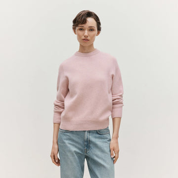 Sunspel Womens Lambswool Crew Neck Jumper Cherry Blossom