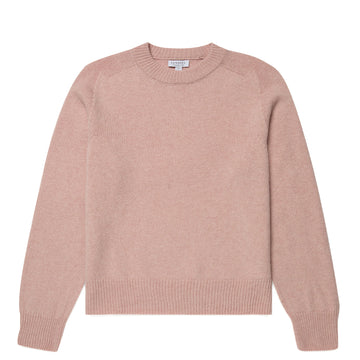 Sunspel Womens Lambswool Crew Neck Jumper Cherry Blossom