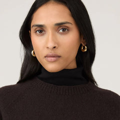 Sunspel Womens Lambswool Crew Truffle - Parasol Store