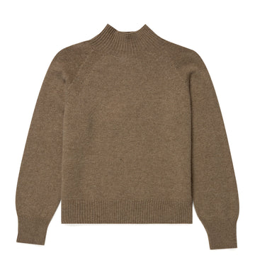 Sunspel Womens Lambswool Funnel Neck Jumper Mink