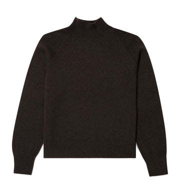 Sunspel Womens Lambswool Funnel Neck Jumper Truffle