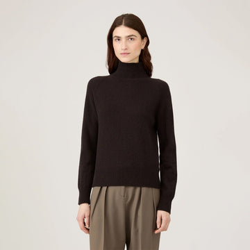 Sunspel Womens Lambswool Funnel Truffle - Parasol Store