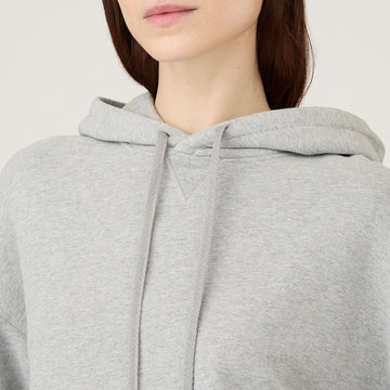 Sunspel Womens Loopback Hoody Grey Melange