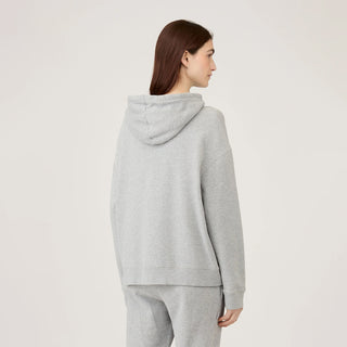 Sunspel Womens Loopback Hoody Grey Melange