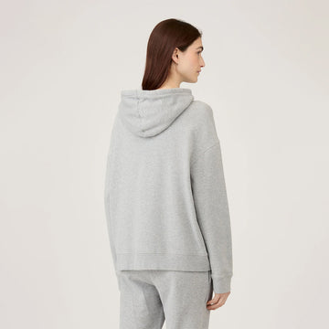 Sunspel Womens Loopback Hoody Grey Melange