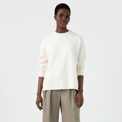 Sunspel Womens Loopback Sweatshirt Archive White - Parasol Store