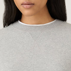 Sunspel Womens Loopback Sweatshirt Grey Melange - Parasol Store