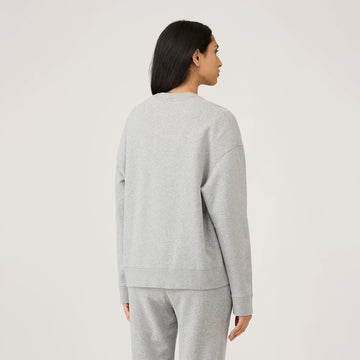 Sunspel Womens Loopback Sweatshirt Storm Blue