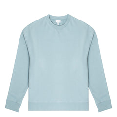 Sunspel Womens Loopback Sweatshirt Storm Blue - Parasol Store