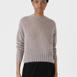 Sunspel Womens Mohair Jumper Sandstone - Parasol Store