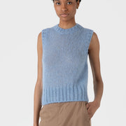 Sunspel Womens Mohair Vest Cornflower - Parasol Store