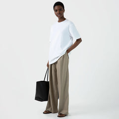 Sunspel Womens Oversized T-Shirt White - Parasol Store