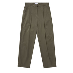 Sunspel Womens Pleated Chino Pale Khaki - Parasol Store