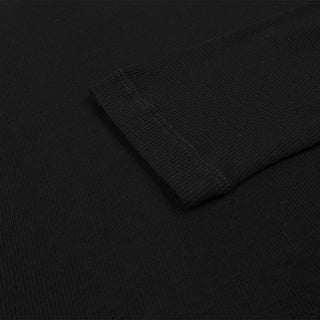 Sunspel Womens Rib L/S Roll Neck Black