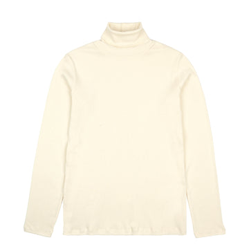 Sunspel Womens Rib L/S Roll Neck Ecru