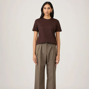 Sunspel Womens S/S Boy Fit T-Shirt Truffle - Parasol Store