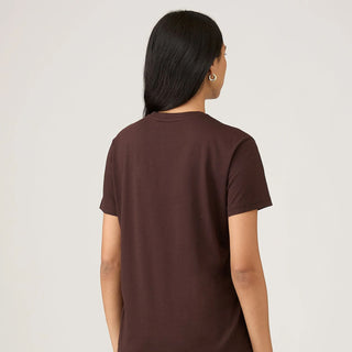 Sunspel Womens S/S Boy Fit T-Shirt Truffle - Parasol Store