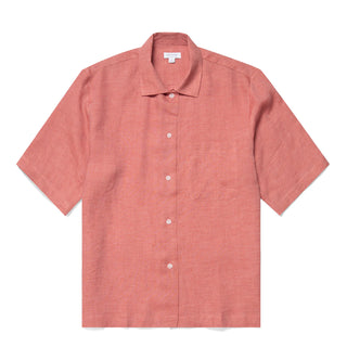 Sunspel Womens S/S Shirt Burnt Sienna
