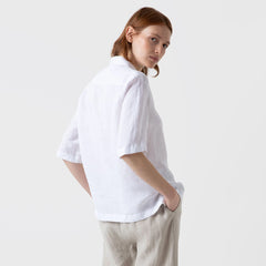 Sunspel Womens S/S Shirt White - Parasol Store