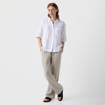Sunspel Womens S/S Shirt White