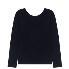 Sunspel Womens Scoop Back Top Black - Parasol Store