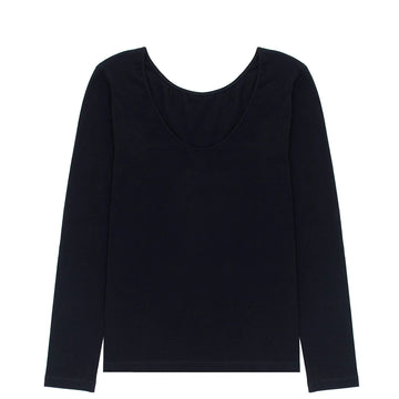 Sunspel Womens Scoop Back Top Black