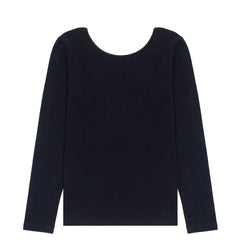 Sunspel Womens Scoop Back Top Black - Parasol Store
