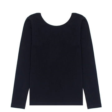 Sunspel Womens Scoop Back Top Black