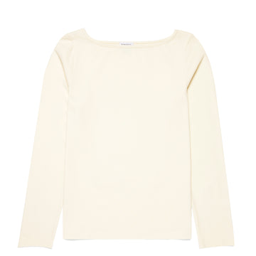 Sunspel Womens Slash Neck L/S Top Ecru - Parasol Store