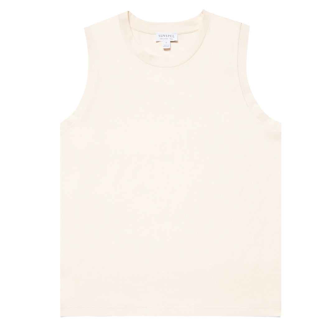 Sunspel Womens Tank T-Shirt Undyed Sunspel