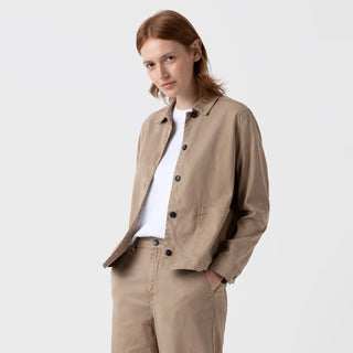 Sunspel Womens Twin Pocket Jacket Stone - Parasol Store