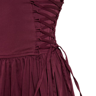 Damson Madder Angelina Cotton Satin Dress Fig - Parasol Store