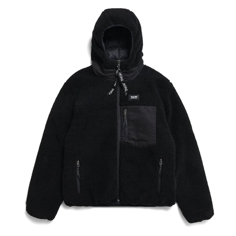 Taion Down Boa Reversible Hoodie Black / Black Taion