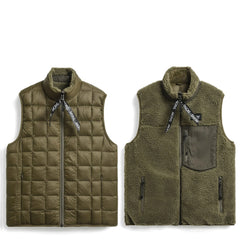 Taion Down Boa Reversible Vest Olive / Dark Olive Taion