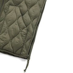 Taion Military V-Neck W-Zip Down Vest Soft Shell Olive - Parasol Store