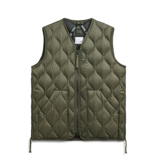 Taion Military V-Neck W-Zip Down Vest Soft Shell Olive