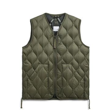 Taion Military V-Neck W-Zip Down Vest Soft Shell Olive