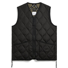 Taion Military Zip V Neck Down Vest Black Taion