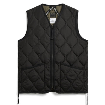 Taion Military Zip V Neck Down Vest Black Taion